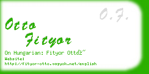 otto fityor business card